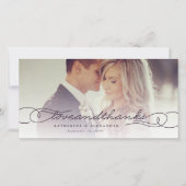 愛と感謝していストスタイリッシュの写真数々の結婚の サンキューカード (正面)