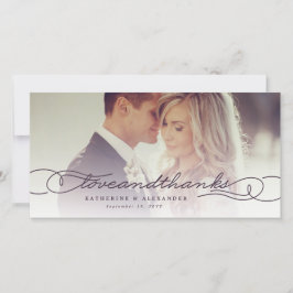 愛と感謝していストスタイリッシュの写真数々の結婚の サンキューカード