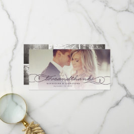 愛と感謝していストスタイリッシュの写真数々の結婚の サンキューカード
