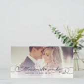 愛と感謝していストスタイリッシュの写真数々の結婚の サンキューカード (スタンド正面)