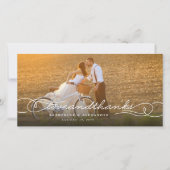 愛と感謝していストスタイリッシュの写真数々の結婚の サンキューカード (正面)