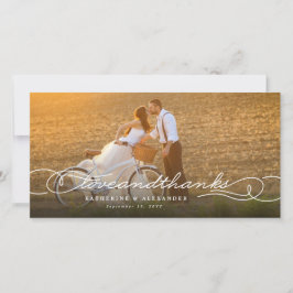 愛と感謝していストスタイリッシュの写真数々の結婚の サンキューカード