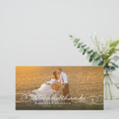 愛と感謝していストスタイリッシュの写真数々の結婚の サンキューカード (スタンド正面)