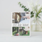 愛と感謝していタイポグラフィの三結婚つの写真 ポストカード (スタンド正面)