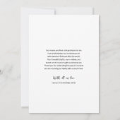 愛と感謝していタイポグラフィベビー写真誕生 案内状 (裏面)