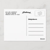 愛と感謝していタイポグラフィ感謝はがき ポストカード (裏面)