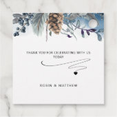 愛と感謝していダスティ素朴ブルーフローラ フェイバータグ (裏面)