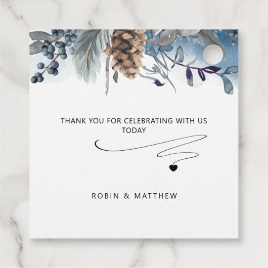 愛と感謝していダスティ素朴ブルーフローラ フェイバータグ (裏面)