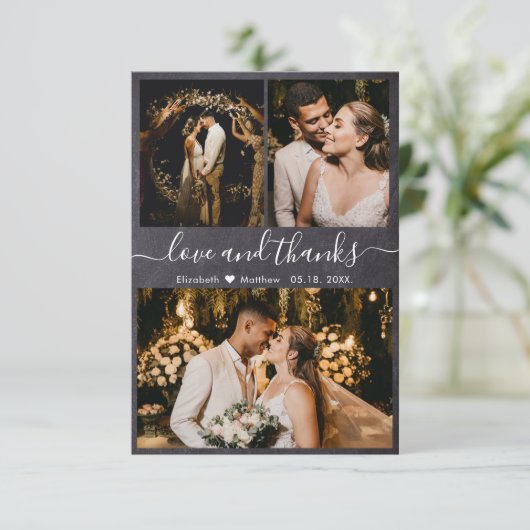 愛と感謝していチョクボー結婚ドの写真 サンキューカード (スタンド正面)