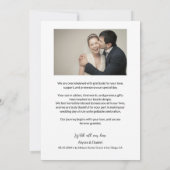 愛と感謝していハートのモダン写真コラージュ サンキューカード (裏面)