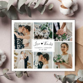 愛と感謝していハートの写真結婚コラージュ サンキューカード