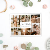 愛と感謝していハートの6結婚フォトコラージュ サンキューカード