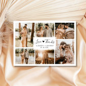 愛と感謝していハートの6結婚フォトコラージュ サンキューカード