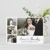愛と感謝していハートスクリッ結婚トの写真 サンキューカード (スタンド正面)