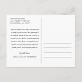 愛と感謝していハートスクリッ結婚トの写真 ポストカード (裏面)