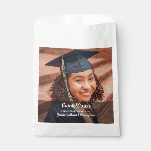 愛と感謝していパーソナライズされたカスタム写真グラード フェイバーバッグ (正面)