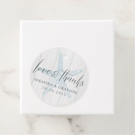 愛と感謝していビーチ素朴ヒトデ フェイバータグ (インサイチュ)