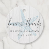 愛と感謝していビーチ素朴ヒトデ フェイバータグ (正面)