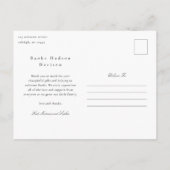 愛と感謝していベビー写真誕生のお知らせ ポストカード (裏面)