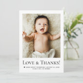 愛と感謝していベビー写真誕生のお知らせ 案内状 (スタンド正面)