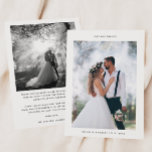 愛と感謝していミニマ結婚リストの写真 サンキューカード<br><div class="desc">シンプルサンキューカードとミニマルの写真は白い枠と文字と一緒に結婚あなたの写真を特集し、「愛とのまわりに愛」とカップルの名前と日付を書く。カードの背面にあるメッセージは編集可能で、別の写真も追加できる。この両面サンキューカードは非常にタイムリースタイリッシュだ。</div>