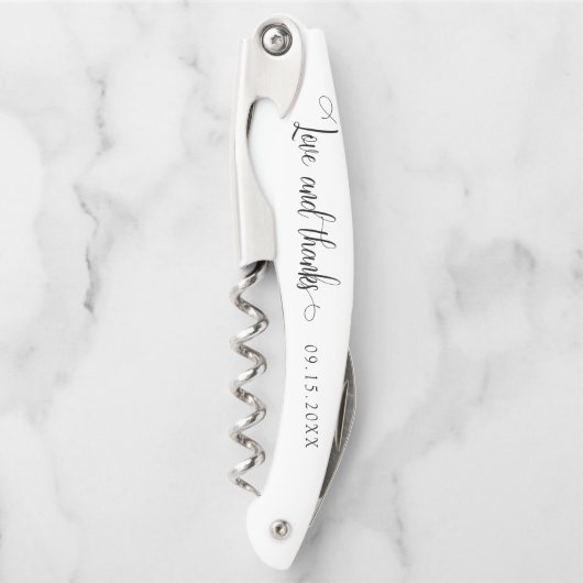 愛と感謝していミニマ結婚リストの台本エレガント ソムリエナイフ (正面)