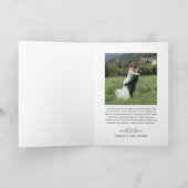 愛と感謝していモダンの写真結婚コラージュ サンキューカード (内部)