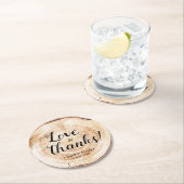 愛と感謝していユニーク素朴結婚式の引き出物 ラウンドペーパーコースター (インサイチュ)
