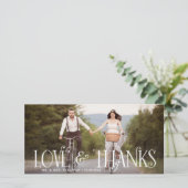 愛と感謝していレトロスクリプ結婚トのサンキューカード サンキューカード (スタンド正面)