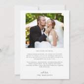 愛と感謝していレトロ写真結婚の サンキューカード (裏面)