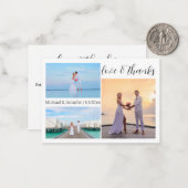 愛と感謝してい三枚の写真で感謝していき ノートカード (正面/裏面インサイチュ)