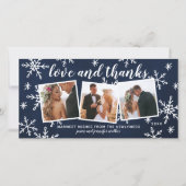 愛と感謝してい休日結婚の感謝Navy シーズンカード (正面)