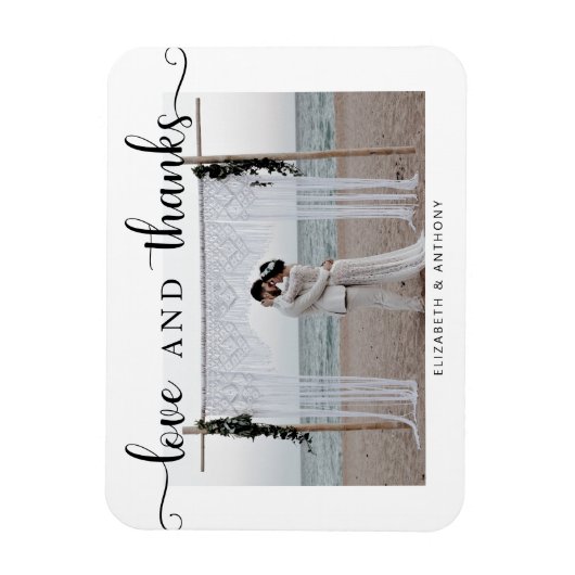 愛と感謝してい光の結婚シエレガントック マグネット (縦)