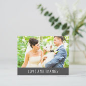 愛と感謝してい写モダン真の結婚感謝 ポストカード (スタンド正面)