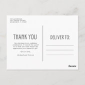 愛と感謝してい写モダン真の結婚感謝 ポストカード (裏面)