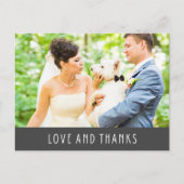愛と感謝してい写モダン真の結婚感謝 ポストカード (正面)