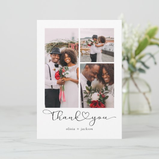 愛と感謝してい写数々の真結婚の サンキューカード (スタンド正面)