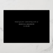 愛と感謝してい写真ありがとうご結婚ざう 箔招待状 (裏面)