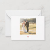 愛と感謝してい写真の結婚あなた感謝していは ノートカード (裏面)