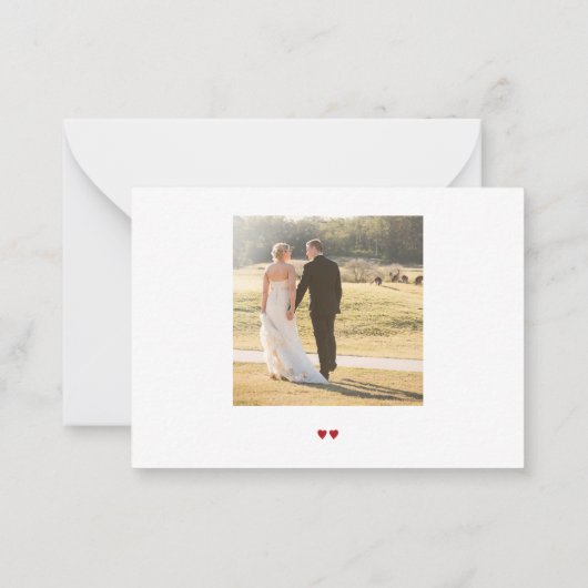 愛と感謝してい写真の結婚あなた感謝していは ノートカード (裏面)