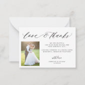 愛と感謝してい写真の結婚あなた感謝していは ノートカード (正面)