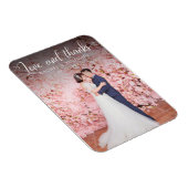 愛と感謝してい写真の結婚ありがとうごエレガントざ マグネット (右側)