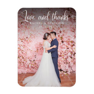 愛と感謝してい写真の結婚ありがとうごエレガントざ マグネット