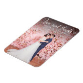 愛と感謝してい写真の結婚ありがとうごエレガントざ マグネット (左側)