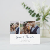愛と感謝してい写真の結婚ありがとう ポストカード (スタンド正面)