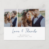愛と感謝してい写真の結婚ありがとう ポストカード (正面)
