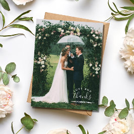 愛と感謝してい写真の結婚感謝はがき ポストカード