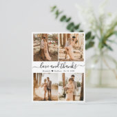 愛と感謝してい写真コラージュの結婚ありがとうぽう ポストカード (スタンド正面)
