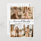 愛と感謝してい写真コラージュの結婚ありがとうぽう ポストカード (正面/裏面)