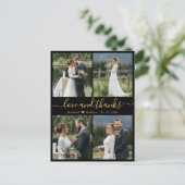 愛と感謝してい写真コラージュの結婚ありがとうぽう ポストカード (スタンド正面)
